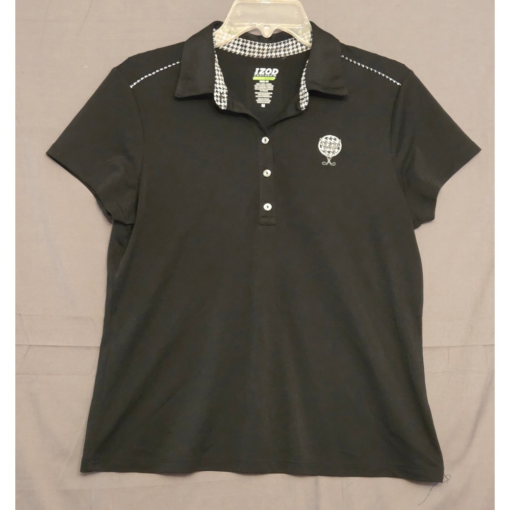 Izod Performance Basix Cool Fit Golf Polo Shirt Women's Size‎ Medium Black